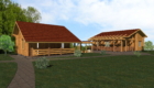 Проект гостевых домиков из оцилиндрованного бревна для агроусадьбы